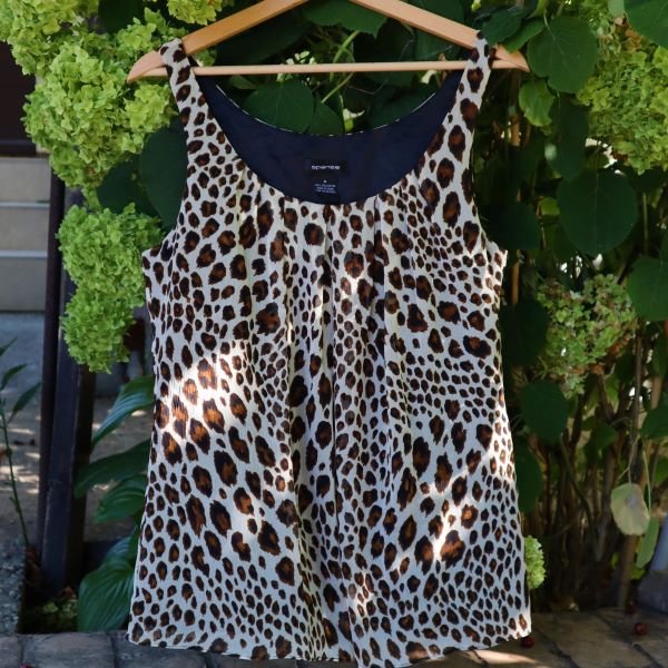 Top voal subtire animal print babydoll second hand