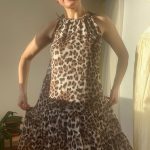 Rochie scurta second hand voal animal print