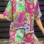 Camasa femei lunga colorata C&A vintage anii 90